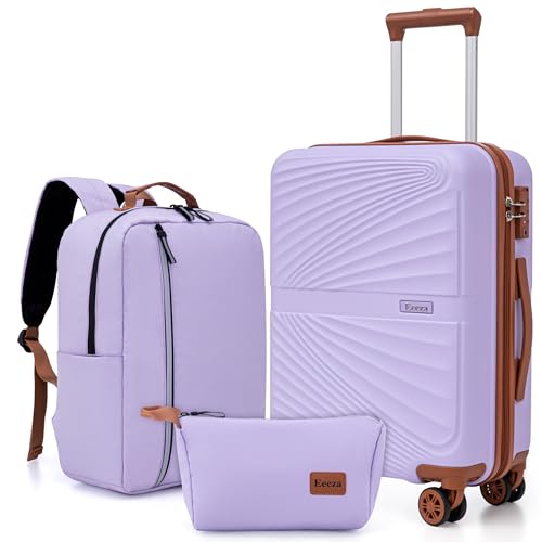 Eeeza 3-Piece Carry On Luggage Set
