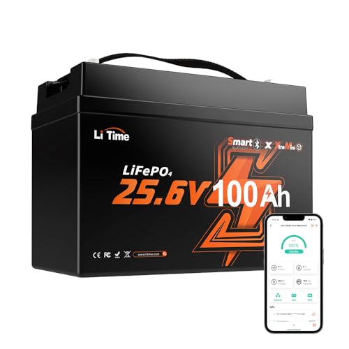 LiTime 24V 100Ah Bluetooth Lithium Battery