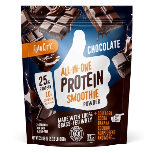 FlavCity Chocolate Grass-Fed Whey Protein Smoothie