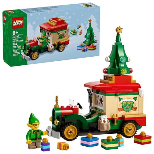 LEGO Santa&rsquo;s Delivery Truck Building Toy for Kids - Construction Set for Play or Christmas Decor - Building Blocks for Girls & Boys, Ages 8+ - Holiday Craft Ideas for Families - 40746