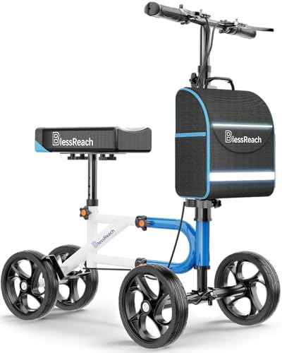 BlessReach Knee Scooter with Dual Braking System