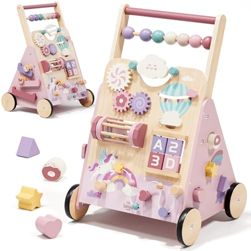 Lehoo Castle Unicorn Wooden Baby Walker