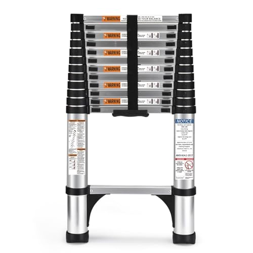 Soctone Telescoping Ladder 12.5 FT Aluminum