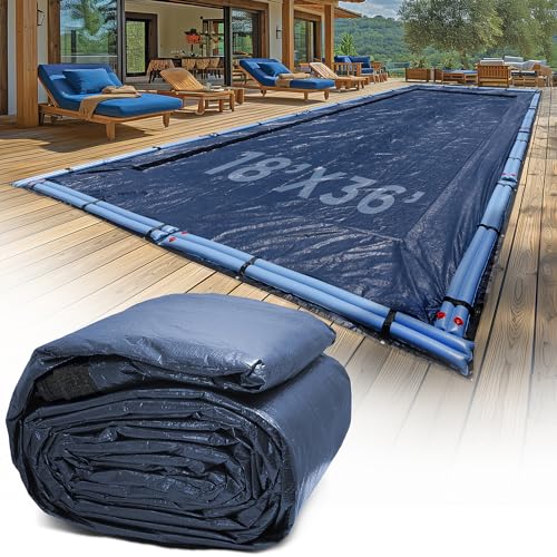 Rectangle Inground Pool Cover, Navy Blue