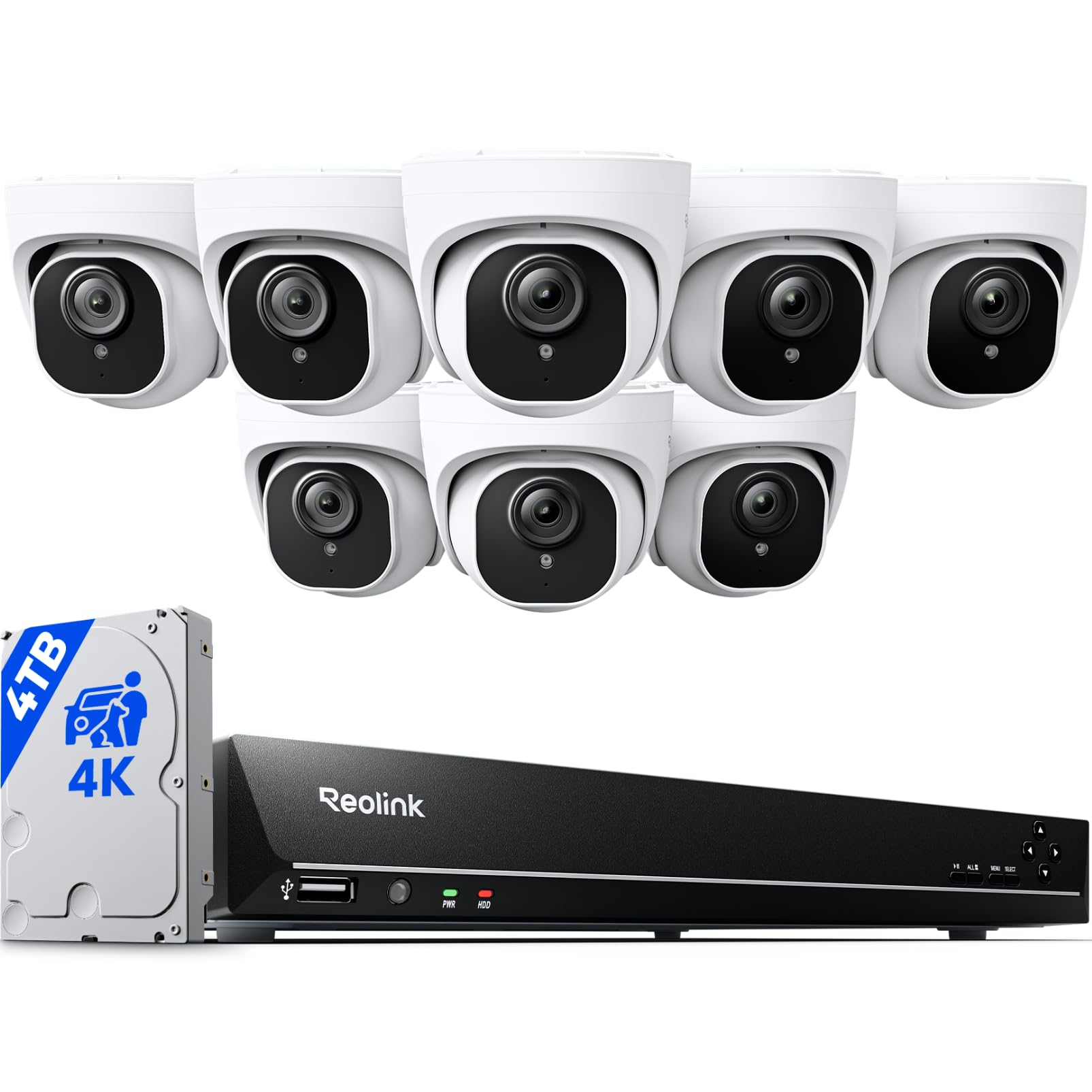 Reolink 4K PoE Security Camera System RLK16-800D8