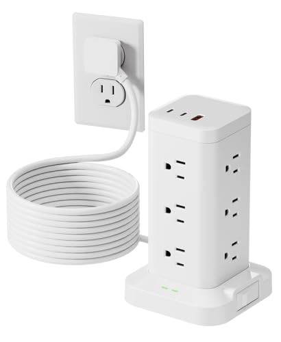 TAGZILO Power Strip Tower with Surge Protector