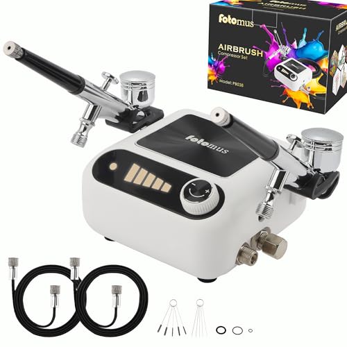 Fotomus Dual Airbrush Kit with Compressor