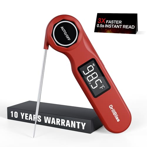 GrillBliss Instant Read USB-C Meat Thermometer