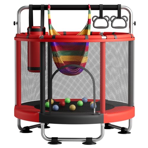 ZCMHAXJ 55" Kids Trampoline with Enclosure