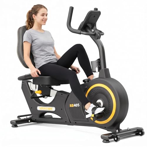 VANSWE Recumbent Exercise Bike with Bluetooth