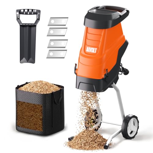 AIVOLT Electric Wood Chipper Shredder 15-Amp