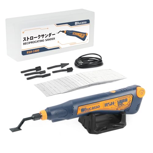 Reciprocating Sander, Mini Detail Sander Tool, Variable Speed and USB Charging with LED Light, Pen Sander With 6pcs Sanding Head, Fit for Sanding, Polishing, Finishing, DIY Crafts (Blue)