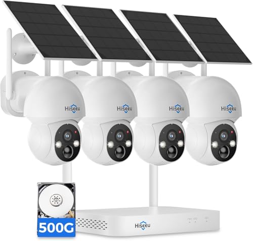 Hiseeu Solar Wireless Outdoor Security Camera System