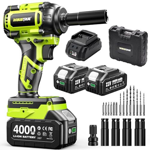 Robustrue Cordless Impact Wrench 406Ft-lbs Brushless