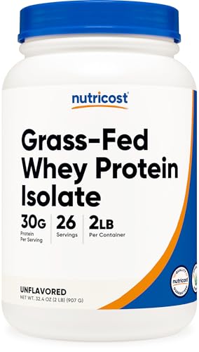 Nutricost Grass-Fed Whey Protein Isolate Unflavored