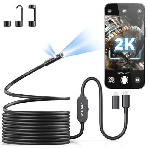 DEPSTECH 2K Dual Lens Endoscope Camera
