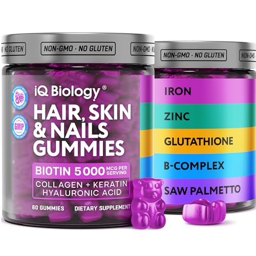 IQ Biology Biotin Gummies for Hair and Skin