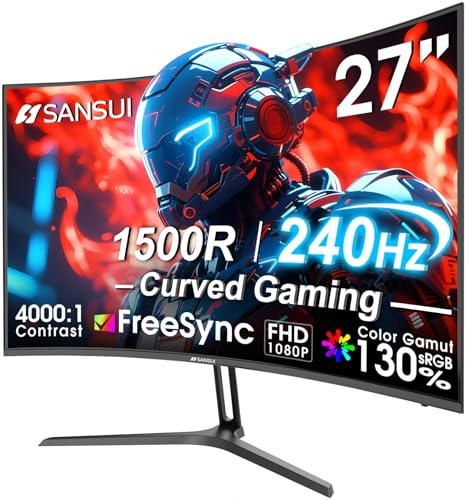Sansui 27-Inch Curved Gaming Monitor