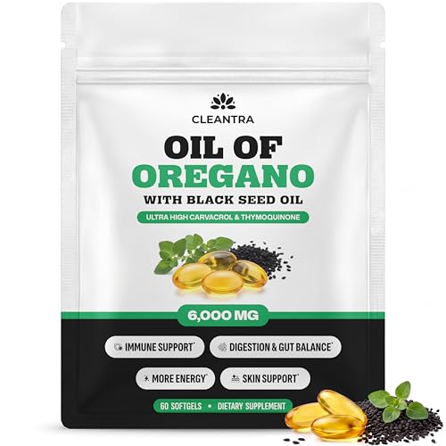 Cleantra Oregano and Black Seed Oil Softgels