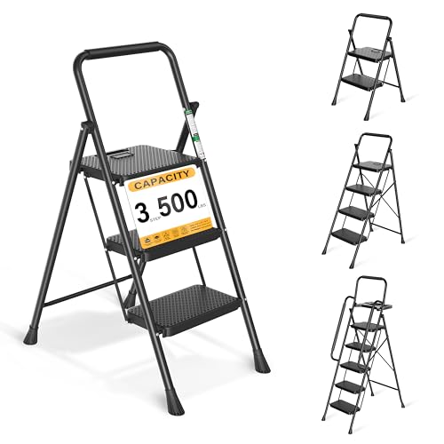 Arbusb Folding Step Ladder with Handrail