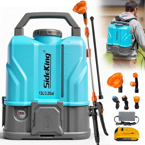 SideKing Battery Powered Backpack Sprayer 3.2 Gallon