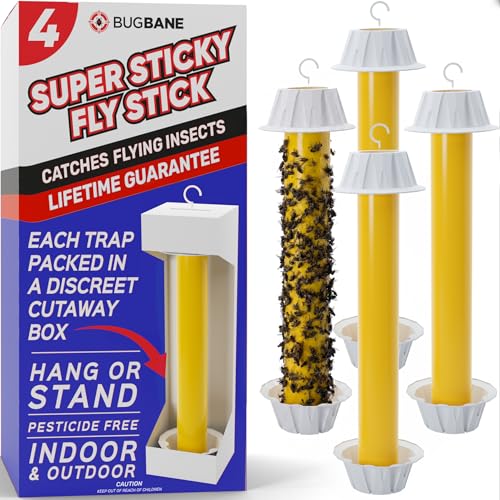 BugBane Fly Stick Traps 4pk
