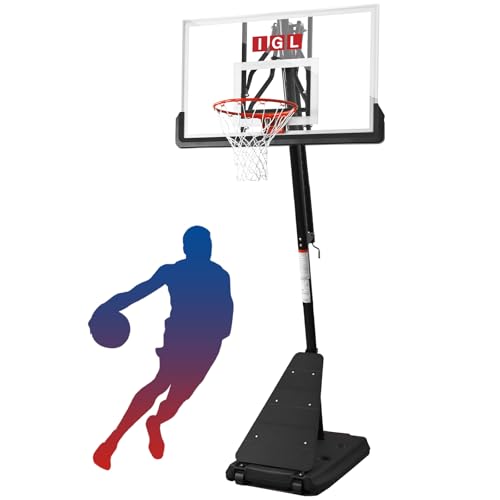 IGL Adjustable 52 Inch Portable Basketball Hoop