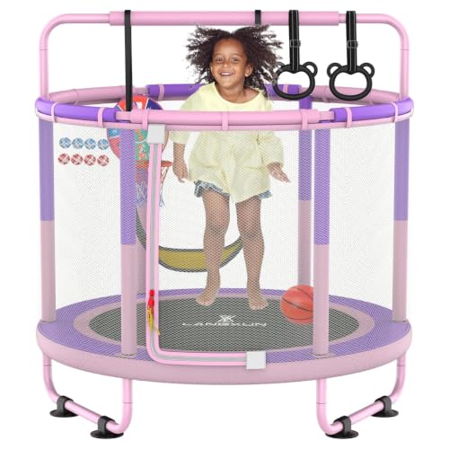 LANGXUN 5ft Kids Trampoline with Accessories