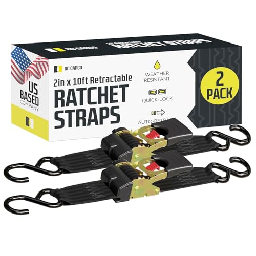 DC Cargo Mall Retractable Ratchet Strap 2-Pack