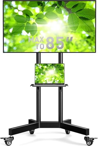 Perlegear Mobile TV Stand with Wheels
