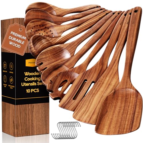 Mooues Teak Wood Cooking Utensil Set