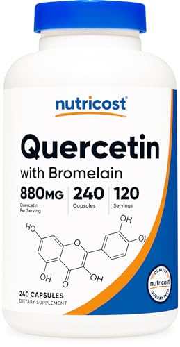 Nutricost Quercetin 880mg with Bromelain, 240 Vegetarian