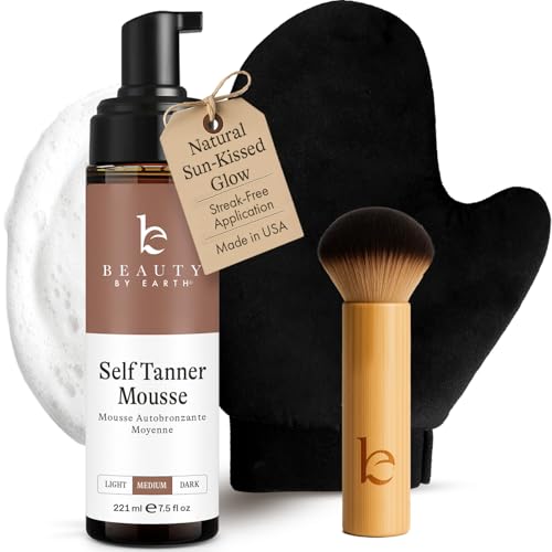 Self Tanner Mousse Kit with Brush & Mitt