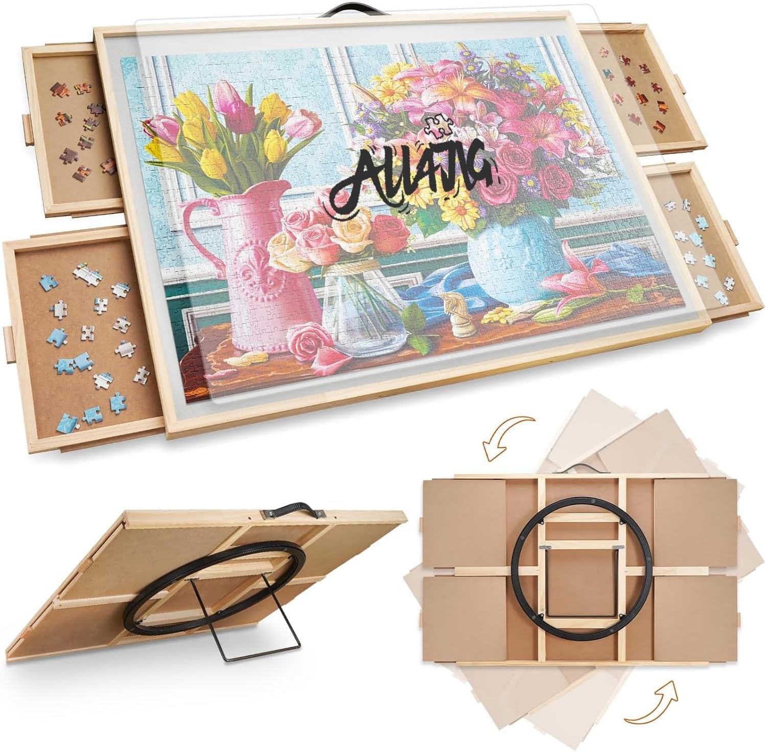 ALL4JIG Tilting & Rotating Puzzle Board