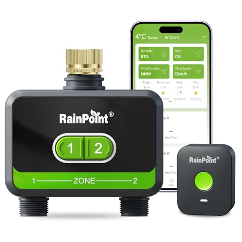 RainPoint WiFi Two-Zone Smart Sprinkler Timer