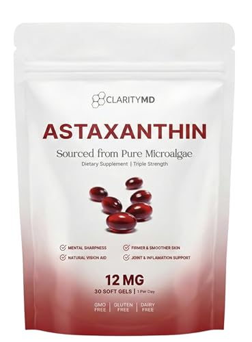 ClarityMD Astaxanthin 12mg Antioxidant Supplement