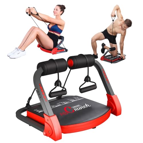 Ab Workout Crunch Machine with Resistance Bands