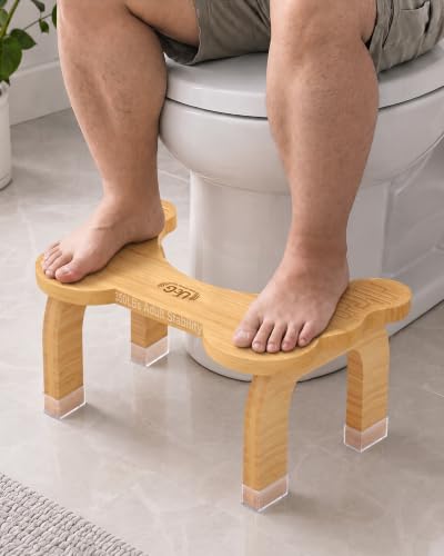 UTCG Bamboo Toilet Stool