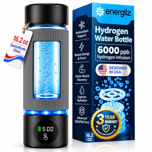 Energilz Hydrogen Water Generator Bottle (Black)