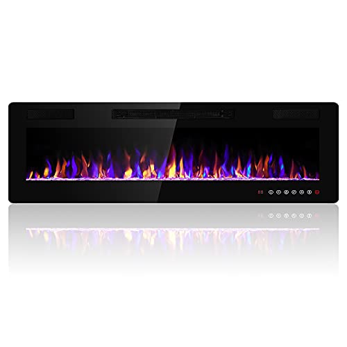 Electactic 60" Electric Fireplace Heater with Remote Control