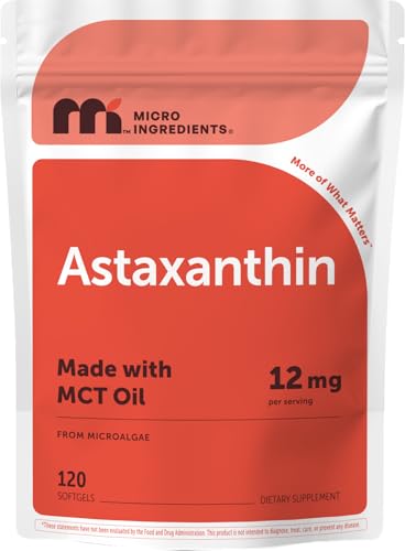 Astaxanthin 12mg Softgels - 4 Month Supply