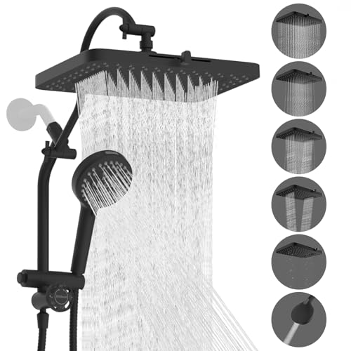Hibbent Black 13 Shower Head Combo