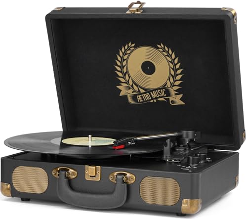 Mersoco Vintage Bluetooth Record Player Suitcase