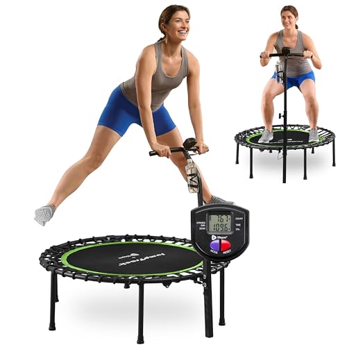 LifePro Indoor Rebounder Trampoline with Handle & Counter