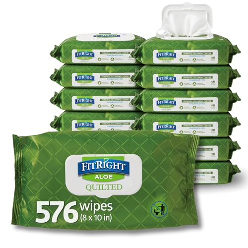 Medline FitRight Aloe Cleansing Wipes