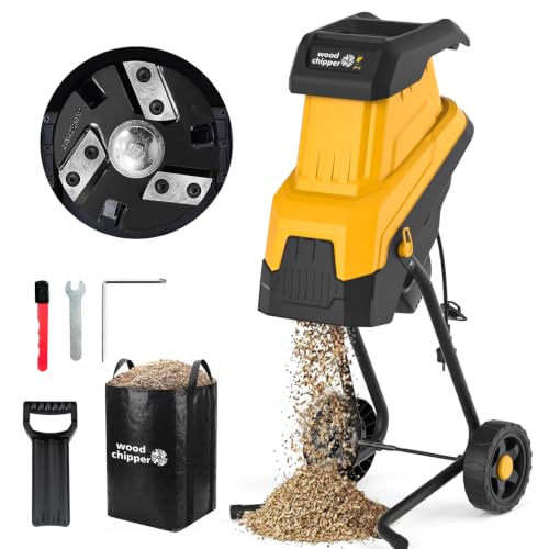 Feeoc 15-Amp Electric Wood Chipper Shredder
