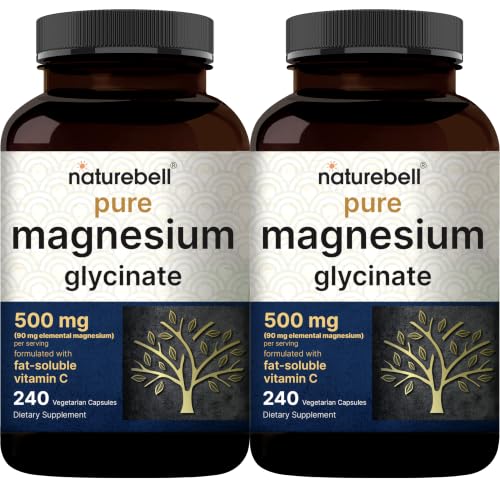 NatureBell Magnesium Glycinate 500mg, 480 Count
