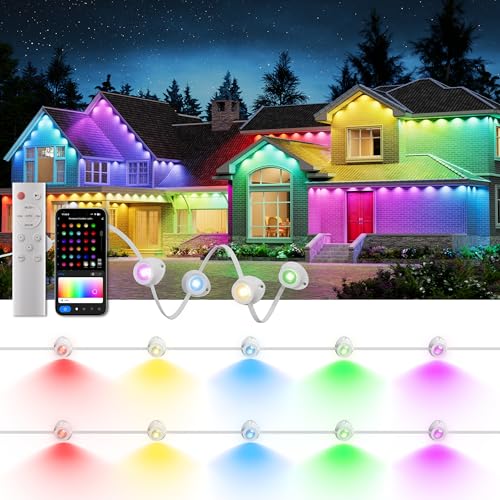 DeckTok RGB Outdoor Christmas Lights, 100ft