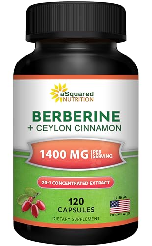 ASquared Nutrition Berberine with Ceylon Cinnamon