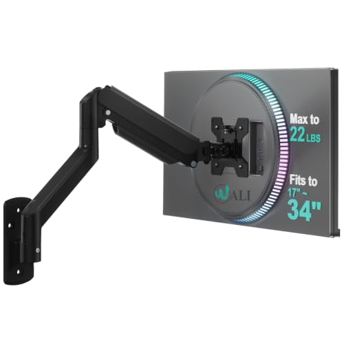 WALI Single Monitor Wall Mount Arm